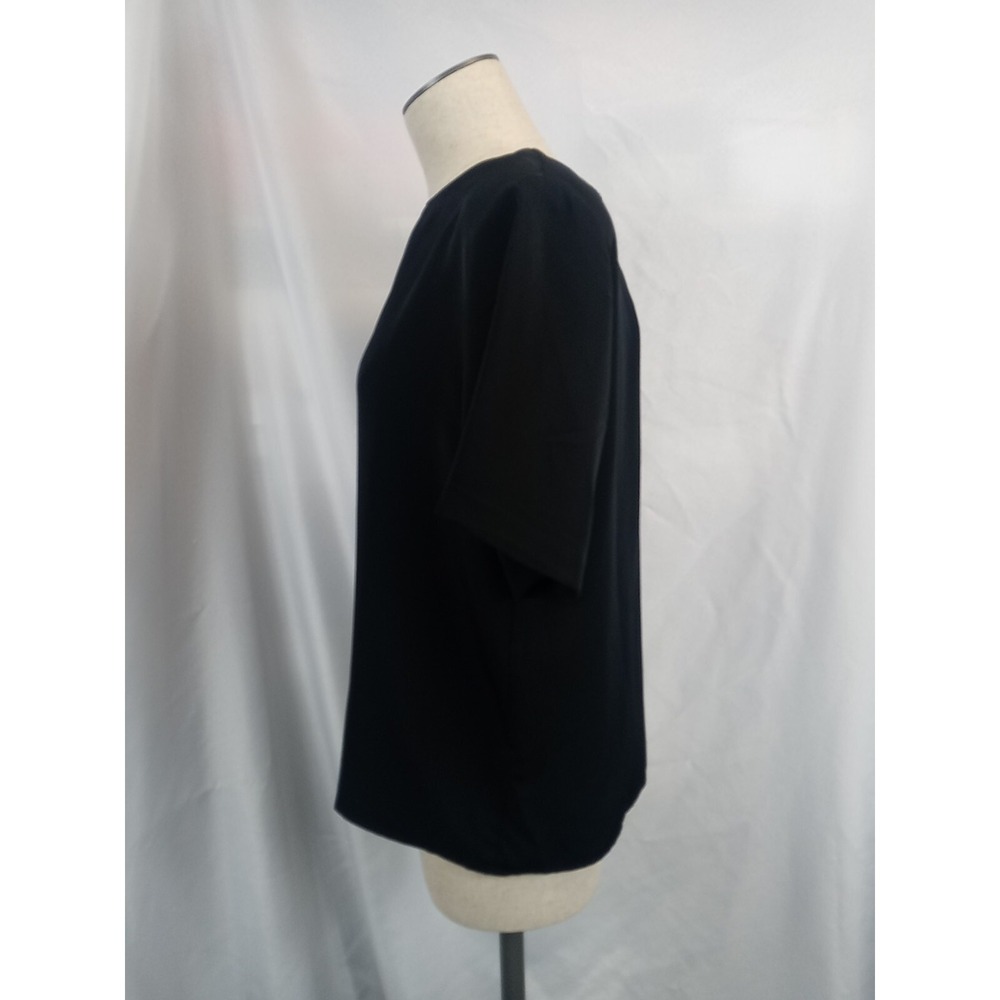 Vintage‎ Chandler Hill Blouse Women's Size Medium Black Top Short Sleeve Shirt - Picture 3 of 8